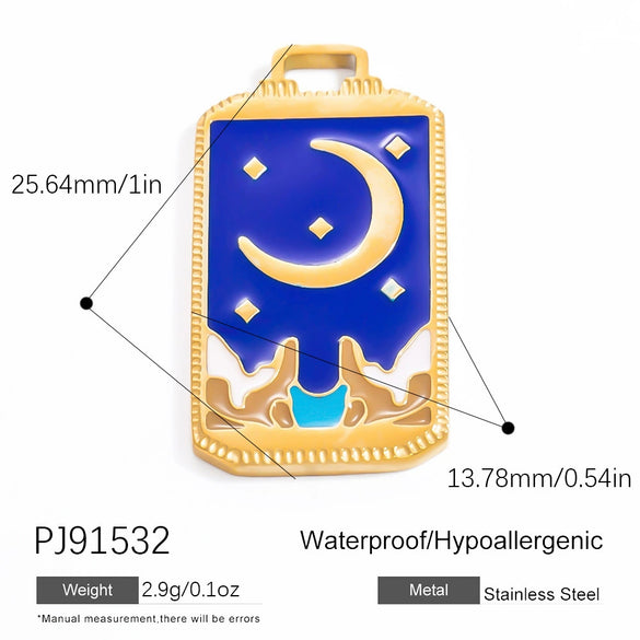 Stainless Steel Handmade Totem Pendant Accessories For Jewelry With Electroplating Light Luxury Non Fading