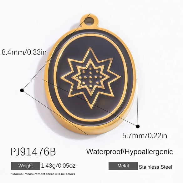 Stainless Steel Handmade Totem Pendant Accessories For Jewelry With Electroplating Light Luxury Non Fading