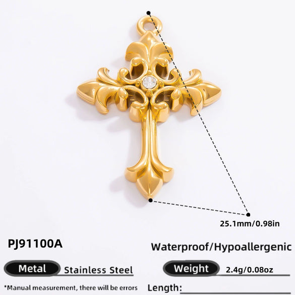 Stainless Steel Handmade Totem Pendant Accessories For Jewelry With Electroplating Light Luxury Non Fading