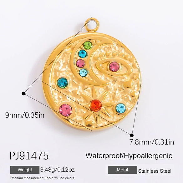 Stainless Steel Handmade Totem Pendant Accessories For Jewelry With Electroplating Light Luxury Non Fading