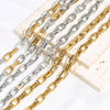 Stainless Steel Handmade Trapezoidal Chain Necklace Accessories Gold Electroplated