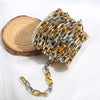 Stainless Steel Handmade Trapezoidal Chain Necklace Accessories Gold Electroplated