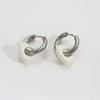 Stainless Steel Handpainted Enamel U Shape Heartshaped Electroplated Women's Earrings