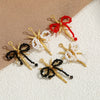 Stainless Steel Handwoven Bow Eightpointed Star Wrapped Stereo Pendant Diy Necklace Pendant Accessories With Electroplating And Plants Flowers Style