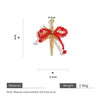 Stainless Steel Handwoven Bow Eightpointed Star Wrapped Stereo Pendant Diy Necklace Pendant Accessories With Electroplating And Plants Flowers Style