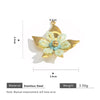Stainless Steel Handwoven Flower And Bow Pattern Pendant Jewelry Accessories For Necklace And Earrings
