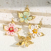 Stainless Steel Handwoven Flower And Bow Pattern Pendant Jewelry Accessories For Necklace And Earrings