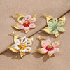 Stainless Steel Handwoven Flower And Bow Pattern Pendant Jewelry Accessories For Necklace And Earrings