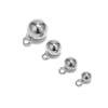 Stainless Steel Hanging Ball Solid Glossy Electroplated Bracelet Necklace Pendant Beads Accessories