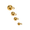 Stainless Steel Hanging Ball Solid Glossy Electroplated Bracelet Necklace Pendant Beads Accessories