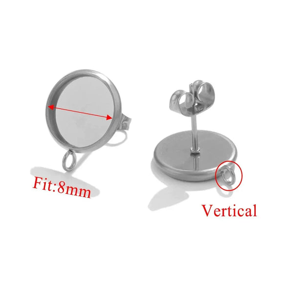Stainless Steel Hanging Earrings Diy Handmade Accessories With Electroplating Treatment