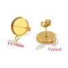 Stainless Steel Hanging Earrings Diy Handmade Accessories With Electroplating Treatment