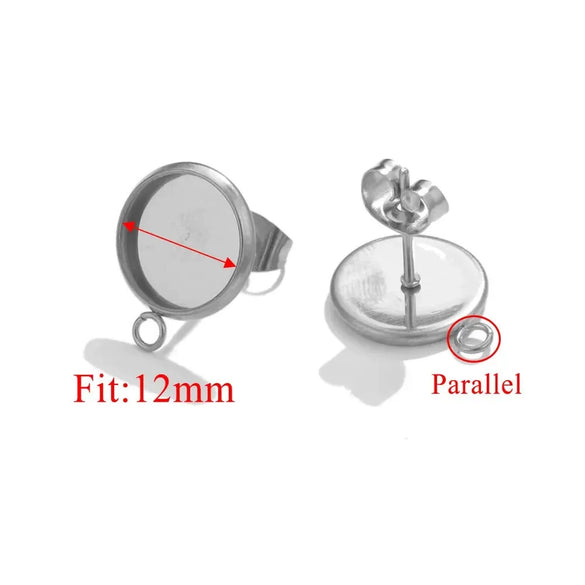 Stainless Steel Hanging Earrings Diy Handmade Accessories With Electroplating Treatment