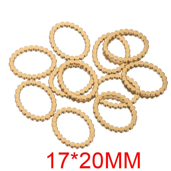 Stainless Steel Heart And Oval Water Drop Diy Handmade Jewelry Accessories Cartoon Geometric Style With Electroplating