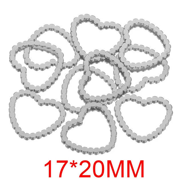 Stainless Steel Heart And Oval Water Drop Diy Handmade Jewelry Accessories Cartoon Geometric Style With Electroplating