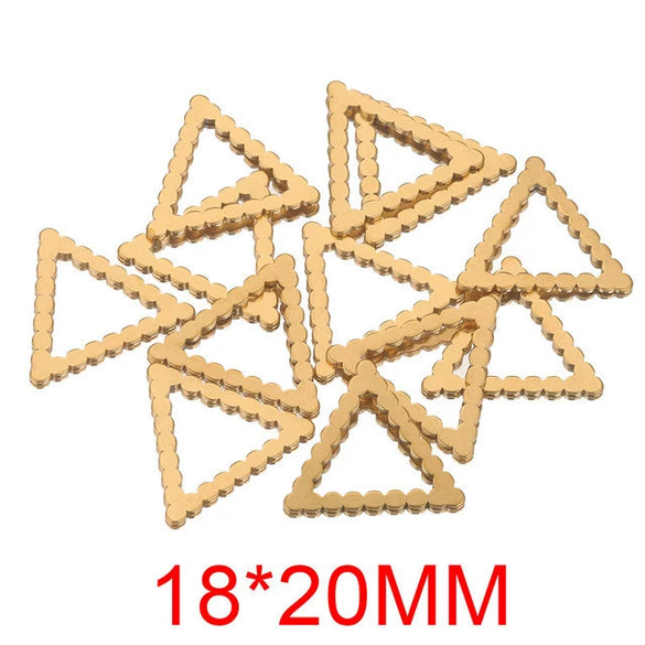 Stainless Steel Heart And Oval Water Drop Diy Handmade Jewelry Accessories Cartoon Geometric Style With Electroplating