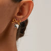 Stainless Steel Heart Bow Insects Niche Design Electroplated Women's Earrings