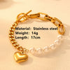 Stainless Steel Heart Bracelet For Women Niche Design Cartoon Style Electroplated
