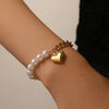 Stainless Steel Heart Bracelet For Women Niche Design Cartoon Style Electroplated