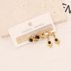 Stainless Steel Heart Butterfly Earring Set With Electroplating