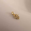 Stainless Steel Heart Butterfly Pendant Animal Necklace With Vacuum Electroplated 18K Gold Color Retention