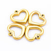 Stainless Steel Heart Cut Out Necklace Pendant Fashion Diy Jewelry Accessories Electroplating