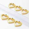 Stainless Steel Heart Cut Out Necklace Pendant Fashion Diy Jewelry Accessories Electroplating