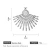 Stainless Steel Heart Fanshaped Leaf Pendant Jewelry Highend Electroplated For Necklace Bracelet Accessories