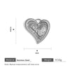 Stainless Steel Heart Fanshaped Leaf Pendant Jewelry Highend Electroplated For Necklace Bracelet Accessories