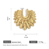 Stainless Steel Heart Fanshaped Leaf Pendant Jewelry Highend Electroplated For Necklace Bracelet Accessories