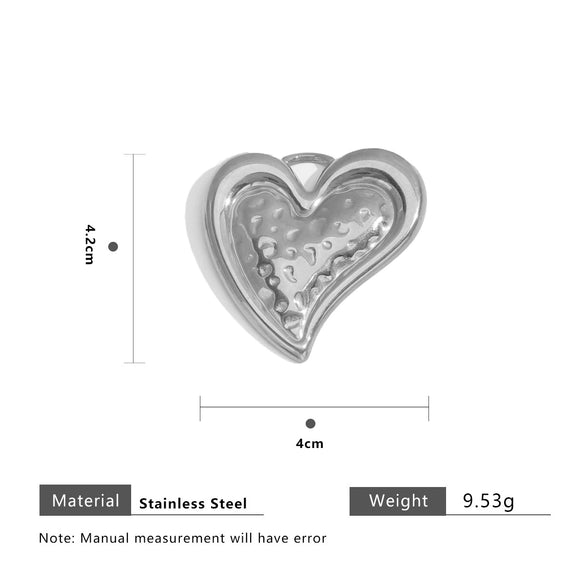 Stainless Steel Heart Fanshaped Leaf Pendant Jewelry Highend Electroplated For Necklace Bracelet Accessories