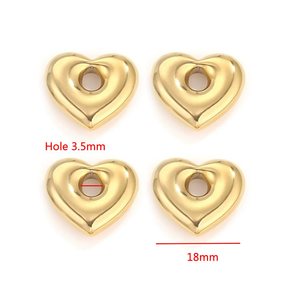 Stainless Steel Heart Fivepointed Star Large Hole Hexagonal Partition Fish Pattern Diy Jewelry Necklace Making Supplies Accessories With Electroplating