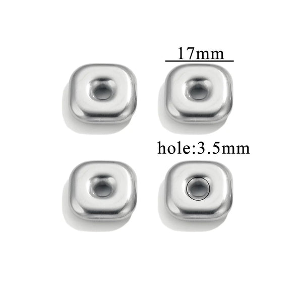 Stainless Steel Heart Fivepointed Star Large Hole Hexagonal Partition Fish Pattern Diy Jewelry Necklace Making Supplies Accessories With Electroplating