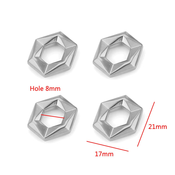 Stainless Steel Heart Fivepointed Star Large Hole Hexagonal Partition Fish Pattern Diy Jewelry Necklace Making Supplies Accessories With Electroplating