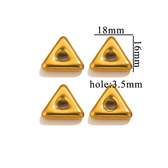 Stainless Steel Heart Fivepointed Star Large Hole Hexagonal Partition Fish Pattern Diy Jewelry Necklace Making Supplies Accessories With Electroplating