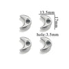 Stainless Steel Heart Fivepointed Star Large Hole Hexagonal Partition Fish Pattern Diy Jewelry Necklace Making Supplies Accessories With Electroplating