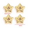 Stainless Steel Heart Fivepointed Star Large Hole Hexagonal Partition Fish Pattern Diy Jewelry Necklace Making Supplies Accessories With Electroplating