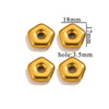 Stainless Steel Heart Fivepointed Star Large Hole Hexagonal Partition Fish Pattern Diy Jewelry Necklace Making Supplies Accessories With Electroplating