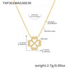 316L Stainless Steel Heart Fourleaf Flower Multilayer Necklace Bracelet Set For Women Electroplated Fashion Elegant