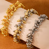 Stainless Steel Heart Geometric Fashion Electroplated Hand Jewelry Bracelet For Women