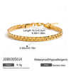 Stainless Steel Heart Geometric Pattern Electroplated Light Luxury Bracelet For Women