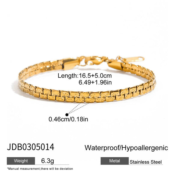 Stainless Steel Heart Geometric Pattern Electroplated Light Luxury Bracelet For Women