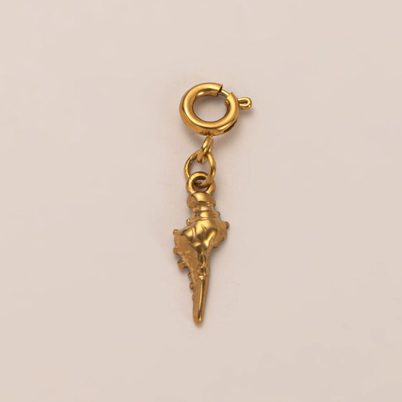 Stainless Steel Heart Geometric Pendant Luggage Chain With Furnace Vacuum Electroplated 18K Gold Color Retention