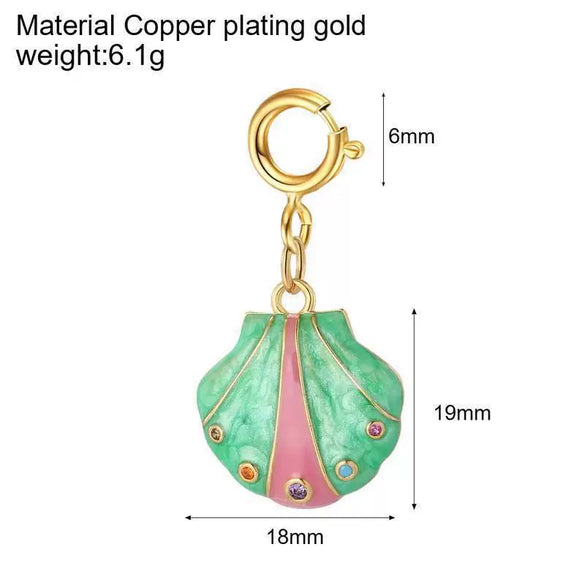 Stainless Steel Heart Geometric Pendant Luggage Chain With Furnace Vacuum Electroplated 18K Gold Color Retention