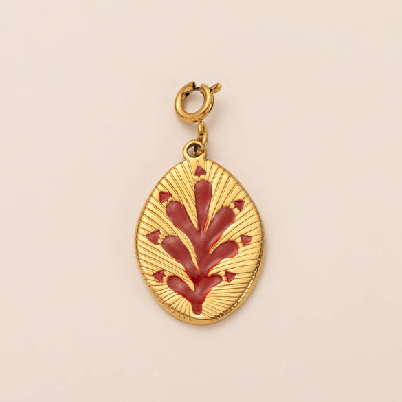 Stainless Steel Heart Geometric Pendant Luggage Chain With Furnace Vacuum Electroplated 18K Gold Color Retention