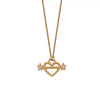 Stainless Steel Heart Geometric Pendant Luggage Chain With Furnace Vacuum Electroplated 18K Gold Color Retention