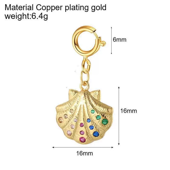 Stainless Steel Heart Geometric Pendant Luggage Chain With Furnace Vacuum Electroplated 18K Gold Color Retention
