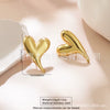 Stainless Steel Heart Geometric Stamping Women's Love Earrings