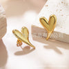 Stainless Steel Heart Geometric Stamping Women's Love Earrings