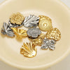Stainless Steel Heart Leaf Flower Pendant Jewelry For Women With Electroplating Treatment